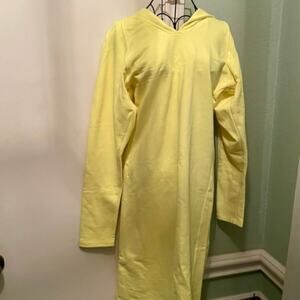 A plan application knee length dress yellow S